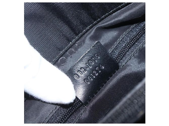 Borsa a mano in nylon Gucci Bamboo 2 vie nera argento 002 1016 Auth ep12535 Nero - vista 12