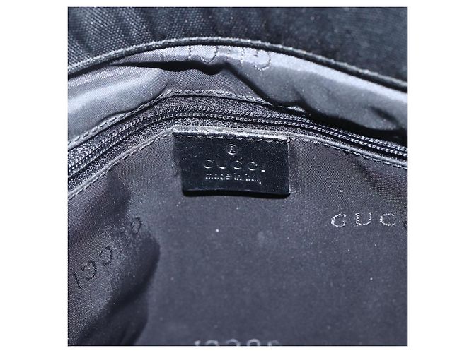 Borsa a mano in nylon Gucci Bamboo 2 vie nera argento 002 1016 Auth ep12535 Nero - vista 19