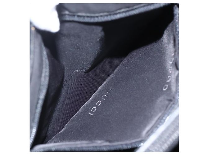 Borsa a mano in nylon Gucci Bamboo 2 vie nera argento 002 1016 Auth ep12535 Nero - vista 22