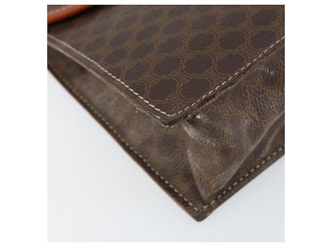 Céline Borsa a mano in tela Macadam CELINE in pelle PVC 2 in 1 marrone oro Auth BA9343 D'oro - vista 10