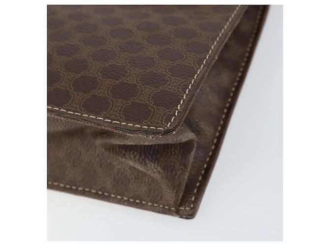 Céline Borsa a mano in tela Macadam CELINE in pelle PVC 2 in 1 marrone oro Auth BA9343 D'oro - vista 15