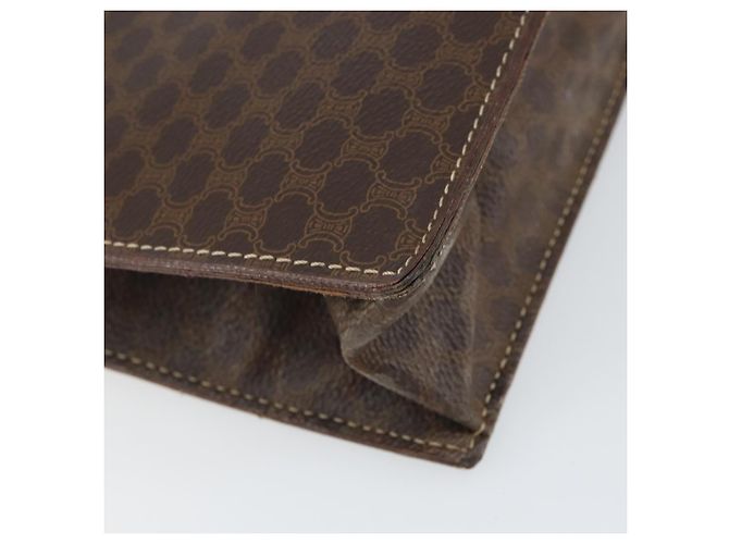Céline Borsa a mano in tela Macadam CELINE in pelle PVC 2 in 1 marrone oro Auth BA9343 D'oro - vista 17