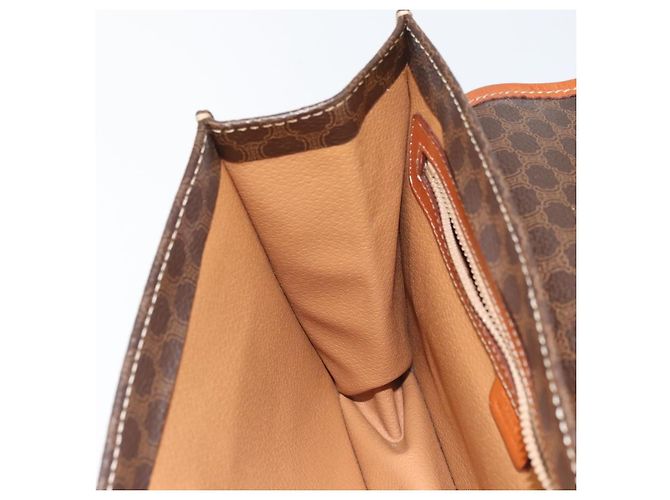 Céline Borsa a mano in tela Macadam CELINE in pelle PVC 2 in 1 marrone oro Auth BA9343 D'oro - vista 22