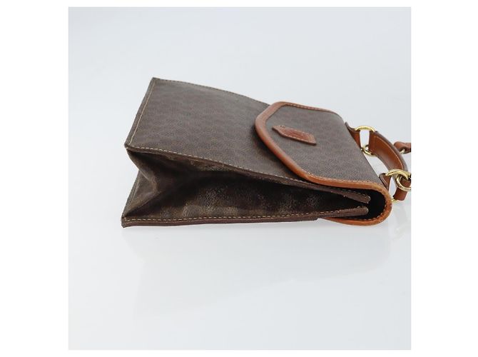 Céline Borsa a mano in tela Macadam CELINE in pelle PVC 2 in 1 marrone oro Auth BA9343 D'oro - vista 3