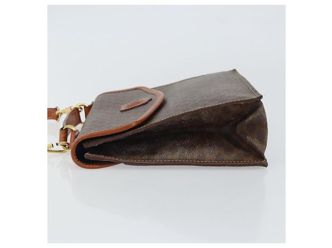 Céline Borsa a mano in tela Macadam CELINE in pelle PVC 2 in 1 marrone oro Auth BA9343 D'oro - vista 4