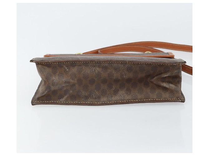 Céline Borsa a mano in tela Macadam CELINE in pelle PVC 2 in 1 marrone oro Auth BA9343 D'oro - vista 5