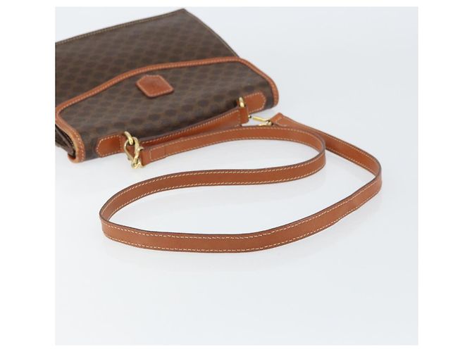 Céline Borsa a mano in tela Macadam CELINE in pelle PVC 2 in 1 marrone oro Auth BA9343 D'oro - vista 9