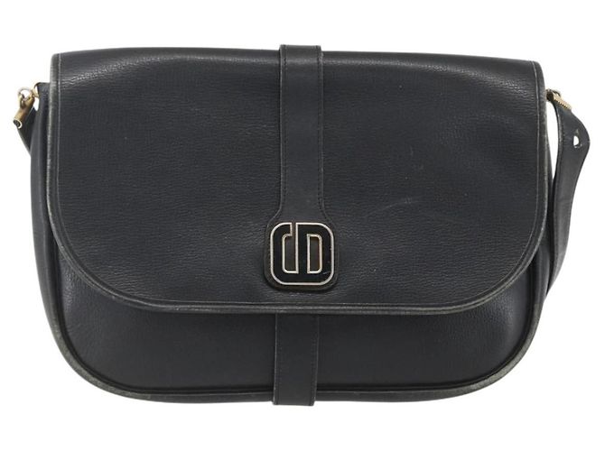 Borsa a Spalla Christian Dior Pelle Nera Oro Auth 160300 Nero D'oro - vista 13
