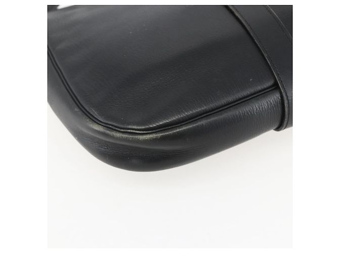 Borsa a Spalla Christian Dior Pelle Nera Oro Auth 160300 Nero D'oro - vista 17
