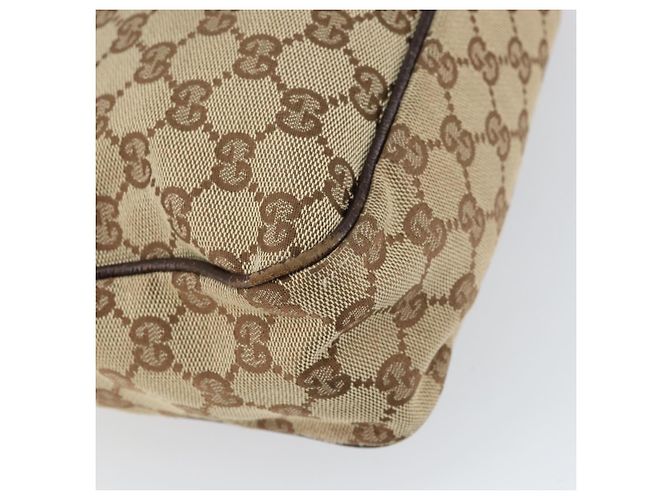 Borsa a Spalla GG Canvas Gucci Beige Argento 131211 Auth gh1532 - vista 17
