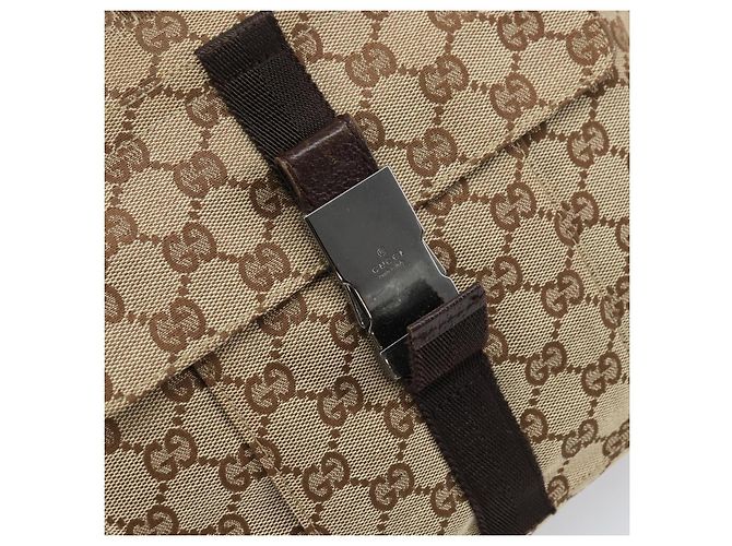 Borsa a Spalla GG Canvas Gucci Beige Argento 131211 Auth gh1532 - vista 18