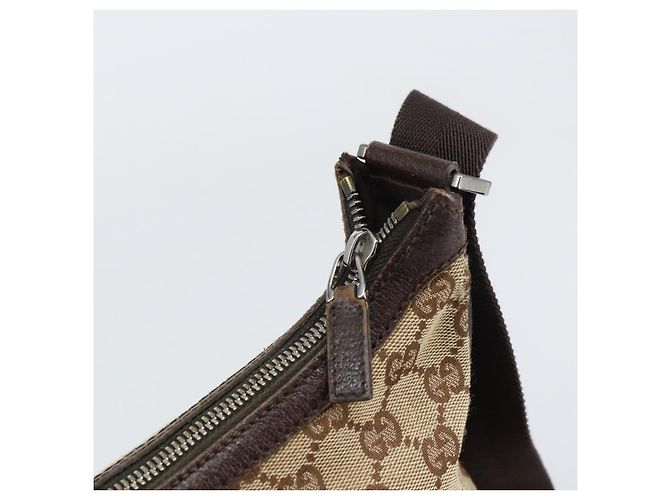 Borsa a Spalla GG Canvas Gucci Beige Argento 131211 Auth gh1532 - vista 19