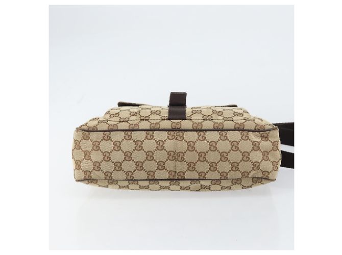 Borsa a Spalla GG Canvas Gucci Beige Argento 131211 Auth gh1532 - vista 5