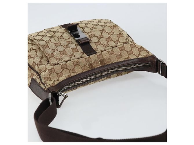 Borsa a Spalla GG Canvas Gucci Beige Argento 131211 Auth gh1532 - vista 6