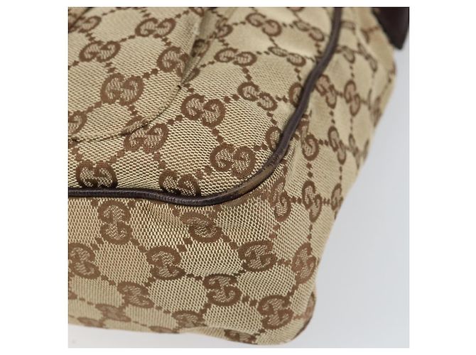 Borsa a Spalla GG Canvas Gucci Beige Argento 131211 Auth gh1532 - vista 8