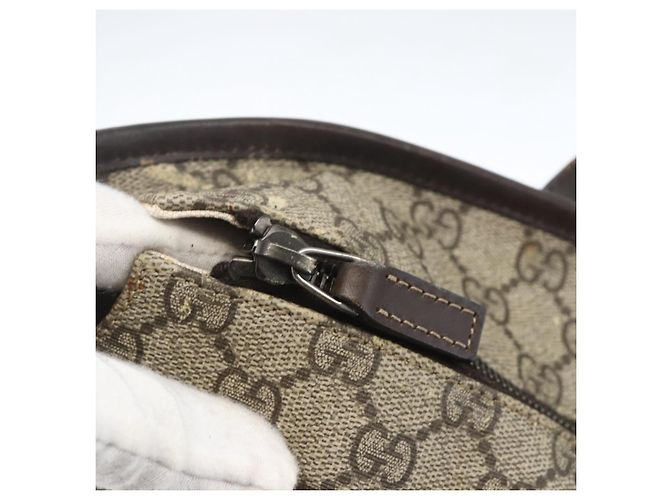 Gucci Borsa Tote GG Supreme in PVC beige 211137 Auth BA9292 - Ansicht 10