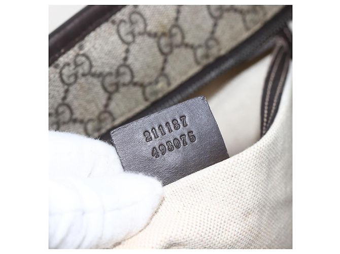 Gucci Borsa Tote GG Supreme in PVC beige 211137 Auth BA9292 - Ansicht 12