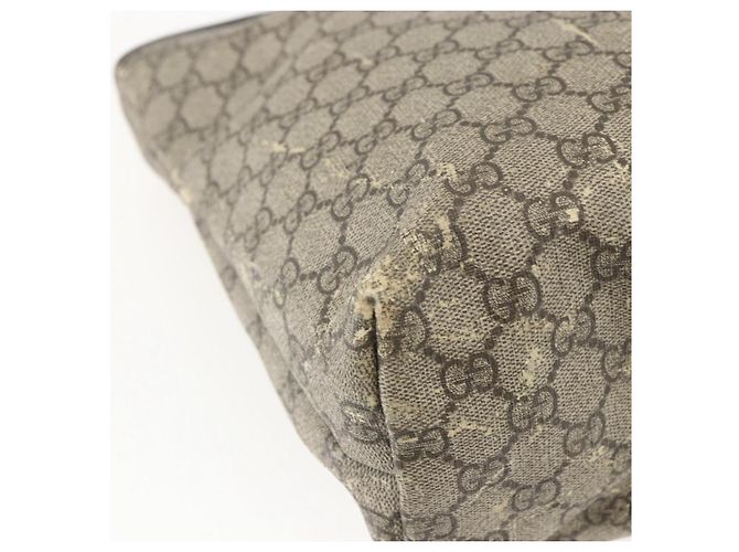 Gucci Borsa Tote GG Supreme in PVC beige 211137 Auth BA9292 - Ansicht 16