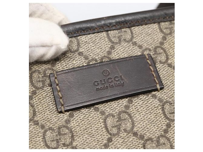 Gucci Borsa Tote GG Supreme in PVC beige 211137 Auth BA9292 - Ansicht 17