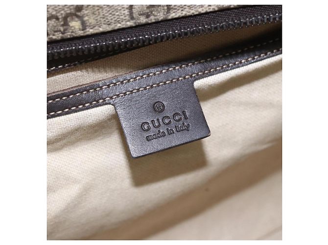 Gucci Borsa Tote GG Supreme in PVC beige 211137 Auth BA9292 - Ansicht 18