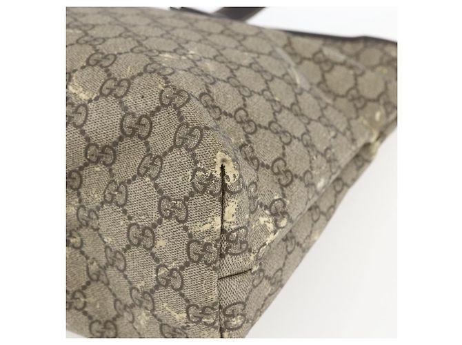 Gucci Borsa Tote GG Supreme in PVC beige 211137 Auth BA9292 - Ansicht 9