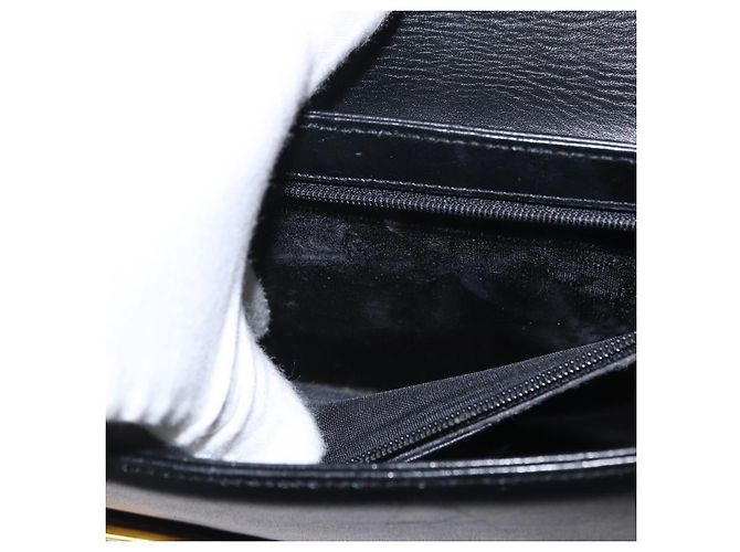 Borsa a Spalla in Pelle Nera e Oro GUCCI 001 1274 1912 Auth ti3593 Nero D'oro - vista 23