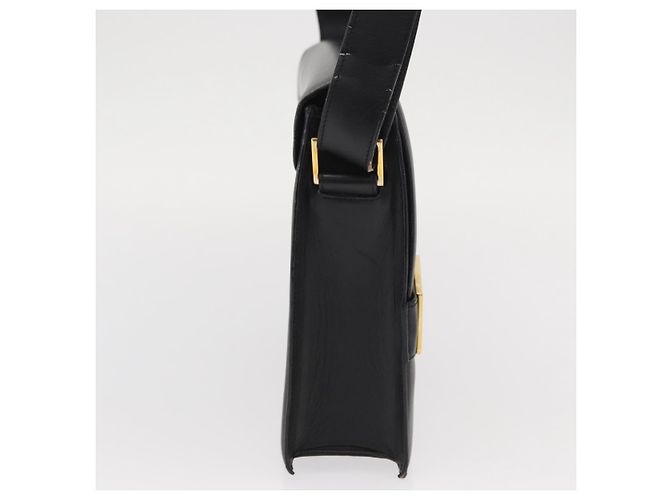 Borsa a Spalla in Pelle Nera e Oro GUCCI 001 1274 1912 Auth ti3593 Nero D'oro - vista 4