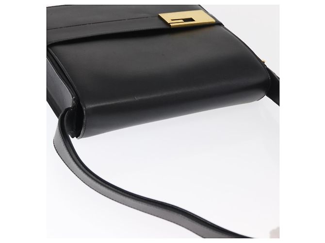 Borsa a Spalla in Pelle Nera e Oro GUCCI 001 1274 1912 Auth ti3593 Nero D'oro - vista 6