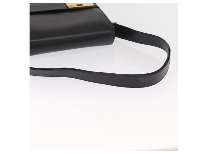 Borsa a Spalla in Pelle Nera e Oro GUCCI 001 1274 1912 Auth ti3593 Nero D'oro - vista 7