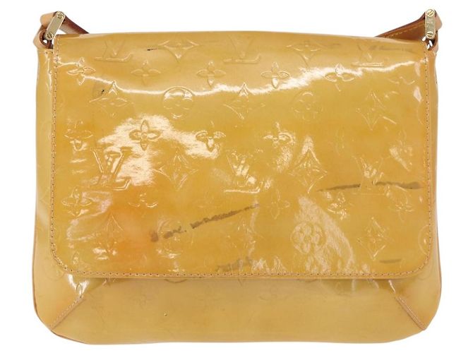 LOUIS VUITTON Borsa Thompson Street Monogram Vernis Beige M91301 LV Auth gh1567 - vista 13