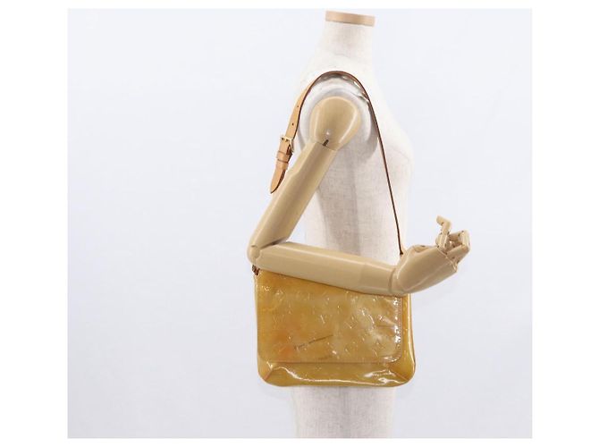 LOUIS VUITTON Borsa Thompson Street Monogram Vernis Beige M91301 LV Auth gh1567 - vista 21