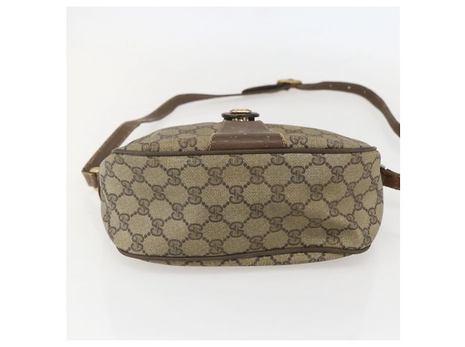 Gucci Borsa GG Supreme Web Sherry Line PVC Beige Oro 89 02 032 Auth 160476 D'oro - vista 5