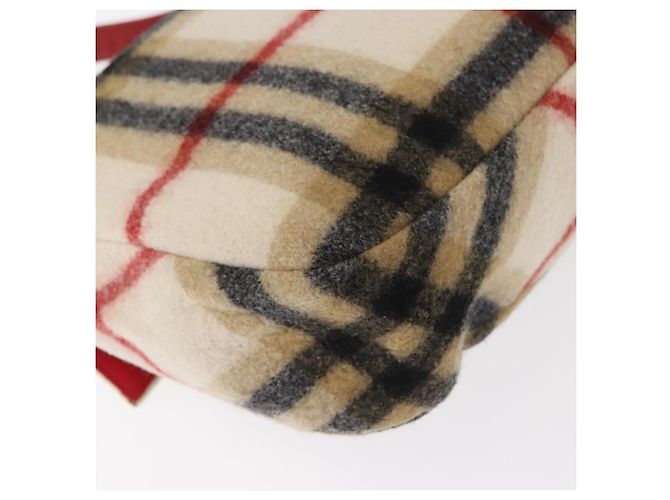 Autre Marque Borsa a Spalla Burberrys Nova Check in Lana Beige Argento Autentica 161279V - vista 15
