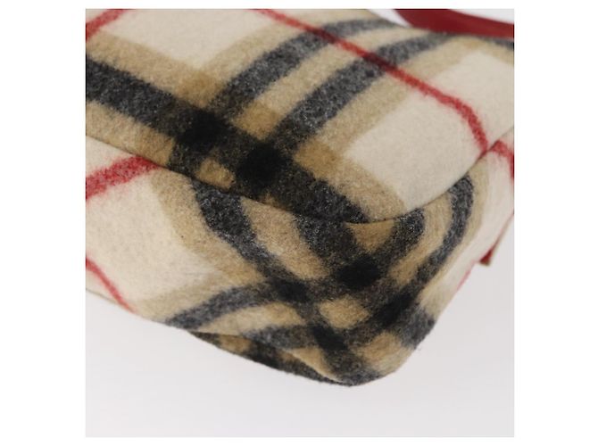 Autre Marque Borsa a Spalla Burberrys Nova Check in Lana Beige Argento Autentica 161279V - vista 16