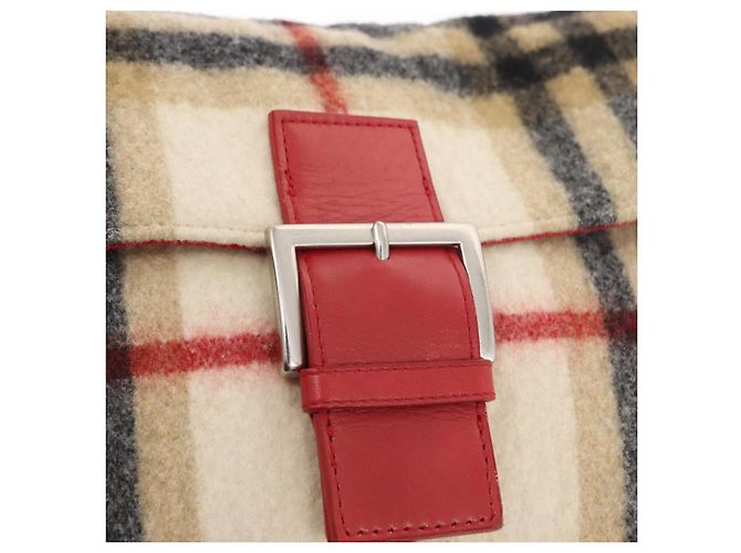 Autre Marque Borsa a Spalla Burberrys Nova Check in Lana Beige Argento Autentica 161279V - vista 17