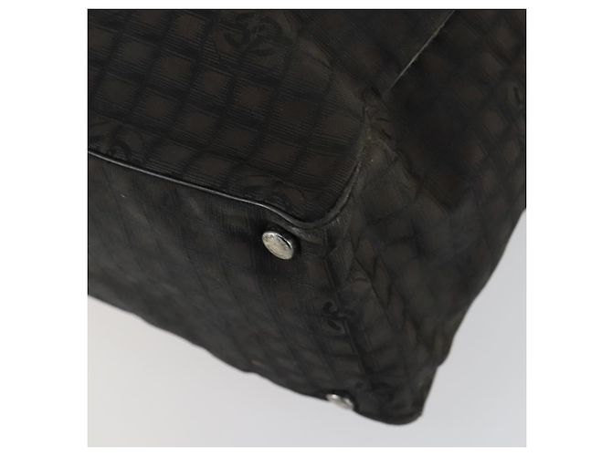CHANEL Nuova Borsa Tote da Viaggio Nylon 2in1 Marrone Argento CC Auth bs31911 - vista 15