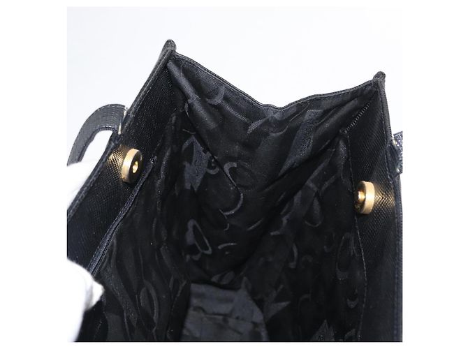 Borsa Tote Vala in pelle nera e oro Salvatore Ferragamo Auth gh1481 Nero D'oro - vista 17