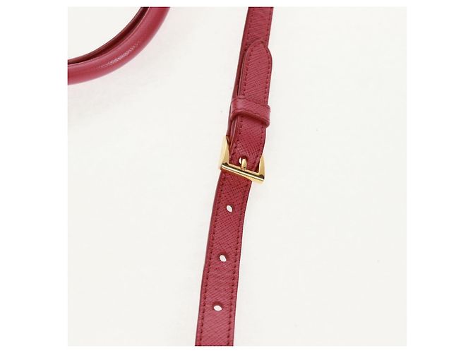 Saffiano PRADA Galleria Borsa a Mano in Pelle Safiano 2 in 1 Rosa Oro Auth 159946 D'oro - vista 15