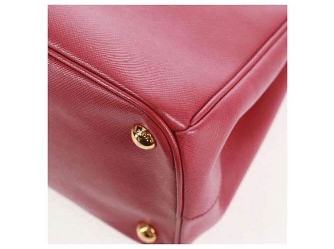 Saffiano PRADA Galleria Borsa a Mano in Pelle Safiano 2 in 1 Rosa Oro Auth 159946 D'oro - vista 18