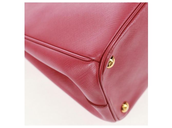 Saffiano PRADA Galleria Borsa a Mano in Pelle Safiano 2 in 1 Rosa Oro Auth 159946 D'oro - vista 19