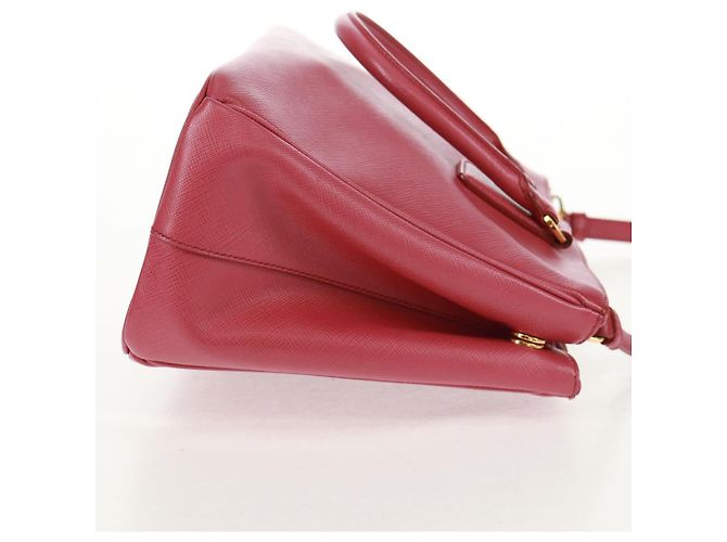 Saffiano PRADA Galleria Borsa a Mano in Pelle Safiano 2 in 1 Rosa Oro Auth 159946 D'oro - vista 5