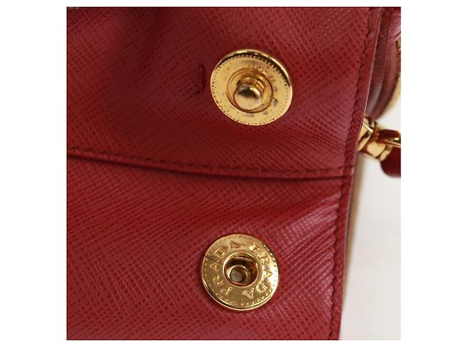 Saffiano PRADA Galleria Borsa a Mano in Pelle Safiano 2 in 1 Rosa Oro Auth 159946 D'oro - vista 6