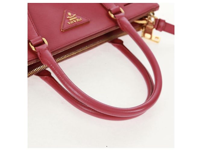 Saffiano PRADA Galleria Borsa a Mano in Pelle Safiano 2 in 1 Rosa Oro Auth 159946 D'oro - vista 9