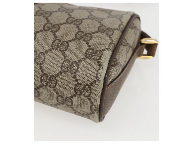 Borsa Sherry Line GG Supreme Web di GUCCI in PVC beige e oro 89 02 018 Auth 159003 D'oro - vista 14