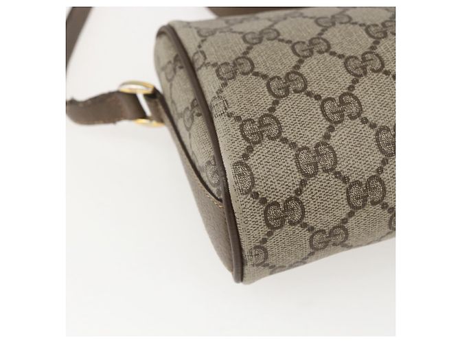 Borsa Sherry Line GG Supreme Web di GUCCI in PVC beige e oro 89 02 018 Auth 159003 D'oro - vista 15