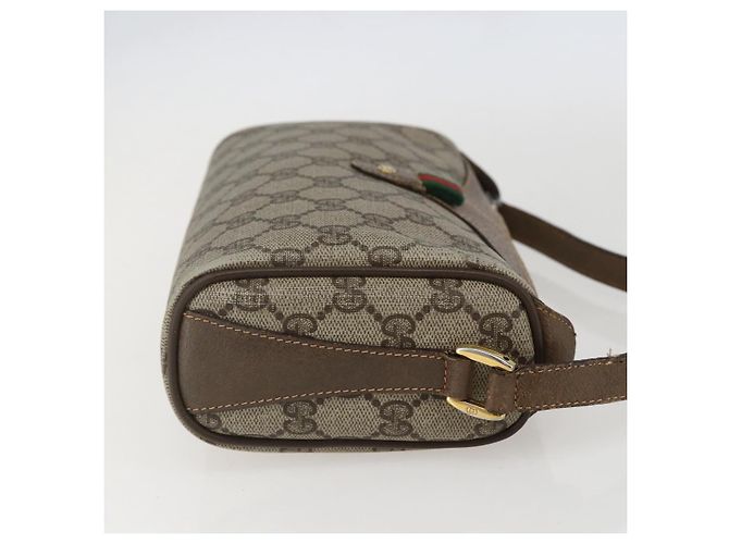 Borsa Sherry Line GG Supreme Web di GUCCI in PVC beige e oro 89 02 018 Auth 159003 D'oro - vista 4
