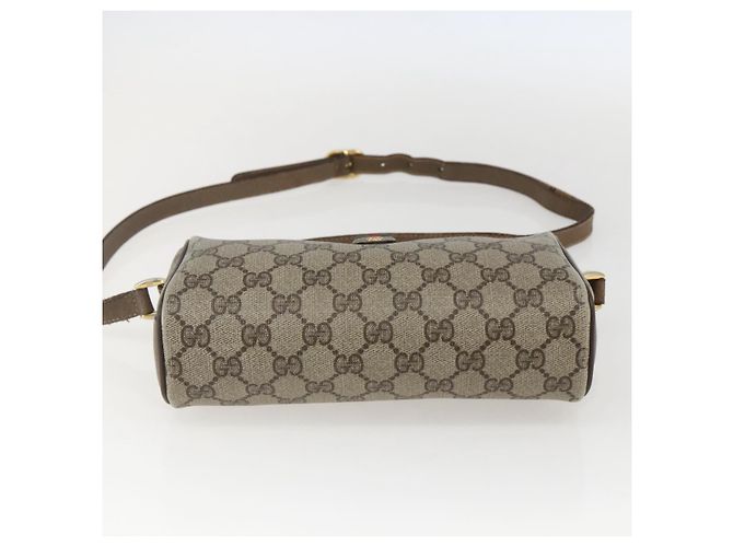 Borsa Sherry Line GG Supreme Web di GUCCI in PVC beige e oro 89 02 018 Auth 159003 D'oro - vista 5
