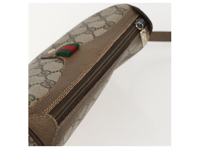 Borsa Sherry Line GG Supreme Web di GUCCI in PVC beige e oro 89 02 018 Auth 159003 D'oro - vista 6
