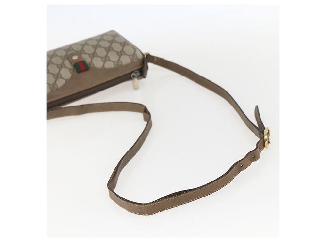 Borsa Sherry Line GG Supreme Web di GUCCI in PVC beige e oro 89 02 018 Auth 159003 D'oro - vista 7