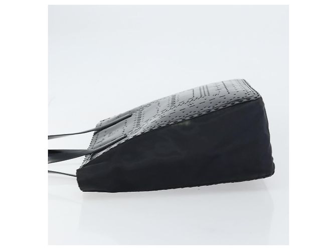 PRADA Handtasche Emaille Schwarz Silber Auth 160525 - Ansicht 4